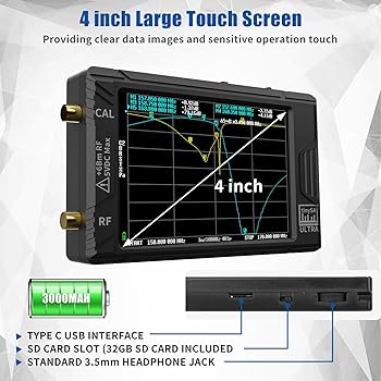 その他 TinySA 4Inch TinySA Ultra Spectrum Analyzer 100kHz-5.3GHz,V0.4.5.1
